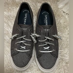 SPERRY Charcoal Grey Metallic Sneaker